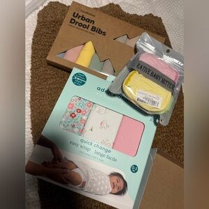 Baby Bundle mittens,bibs and swaddles